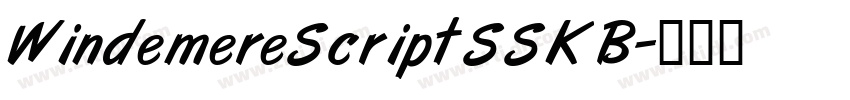 WindemereScriptSSK B字体转换